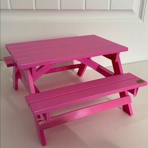 Our Generation‎ PINK PICNIC TABLE Fits 18” Doll - American Girl Table Only